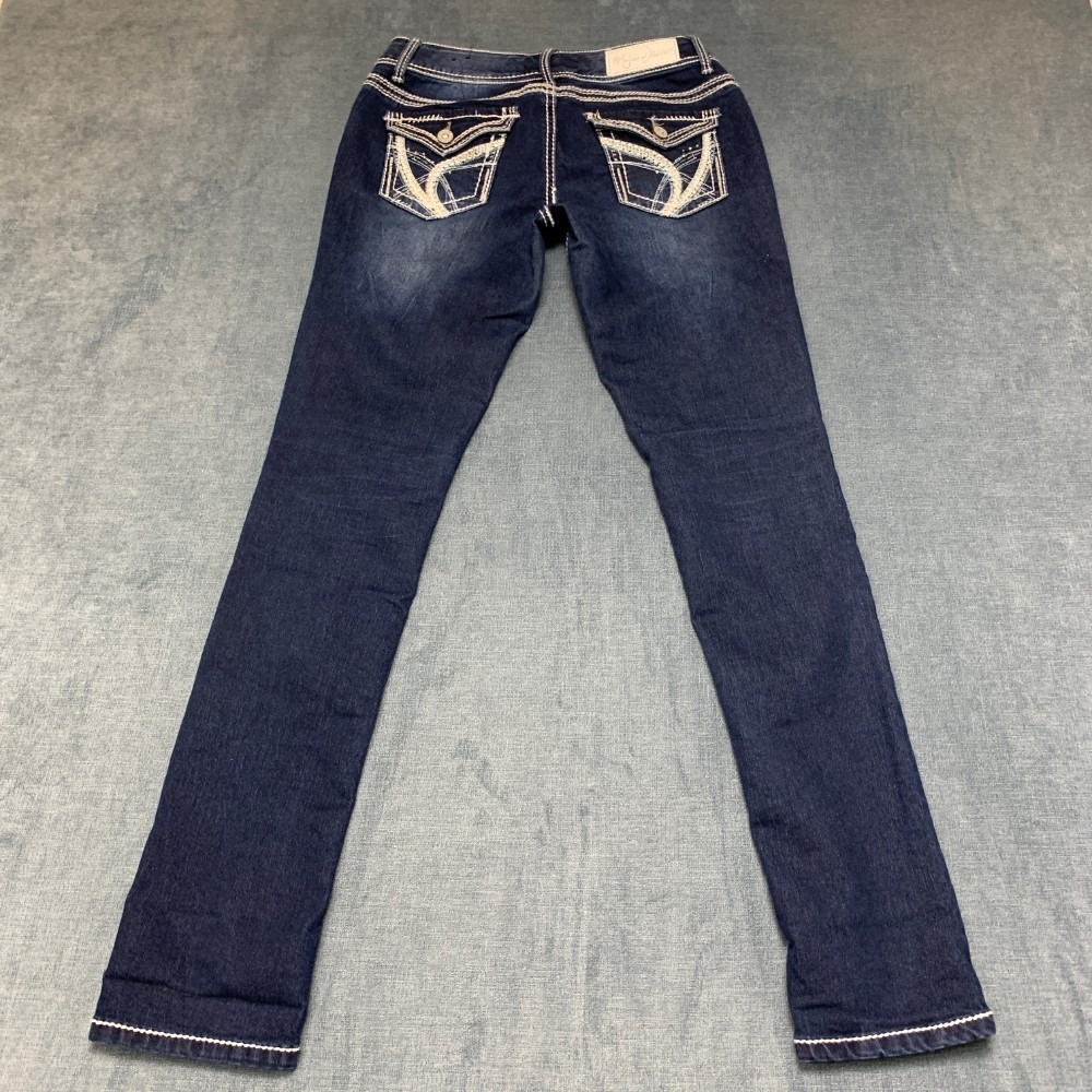 Ariya Jeans Womens 3 Blue Denim Cotton Stretch Everyday Wear Comfort Skinny Leg